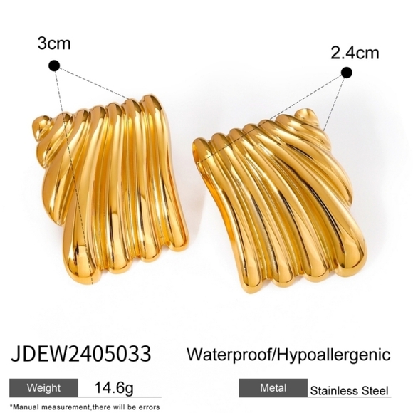 Nwt Waterproof Non Tarnish Earrings - Picture 2 of 5